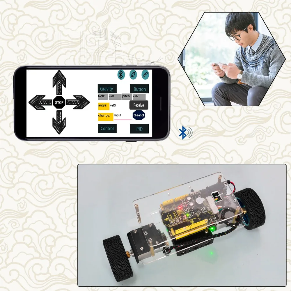 Keyestudio самобалансирующийся автомобильный комплект для робота Arduino/комплекты для выноса руля игрушки для детей/Рождественский подарок