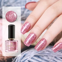 Родился довольно розовое золото серии лак для ногтей 6 мл Однотонная одежда розовые блестящие пайетки ногтей заверения базовый слой масла по уходу за ногтями лак