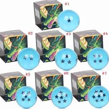 

Retail Blue 7CM Dragon Ball Z Stars Crystal Balls Wth Elegant Gift Box Dragonball Balls Complete Set Large Size brinqudoes bebe