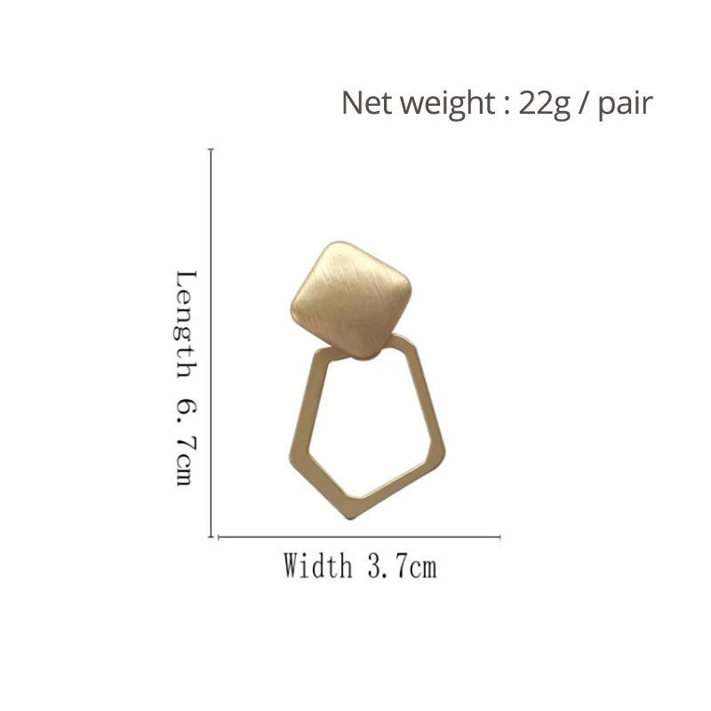 Увеличенные большие матовые золотые серебряные клипса геометрической формы На серьгах без пирсинга для женщин вечерние клипсы для ушей ювелирные изделия подарок