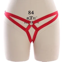 Красный жгут ремень с Т-образной спинкой бедра жгут нижняя открытая клетка жгут бельевые пояса костюм бандаж