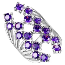 Ring fashion jewelry silver gold Plated Multicolor ring female wedding rings Love engagement rings for women