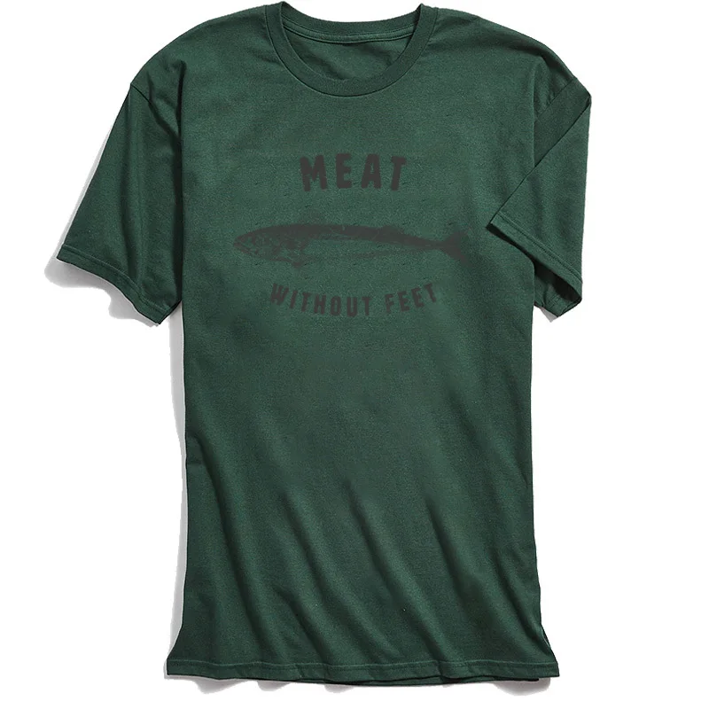 Meat Without Feet New Coming Short Sleeve Funny T-shirts 100% Cotton Crew Neck Men Tops T Shirt Birthday Sweatshirts Lovers Day Meat Without Feet dark