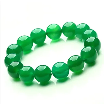 

Green pulp bracelet men and women natural jade handmade beads 12mm round beads jade Bead Bracelet