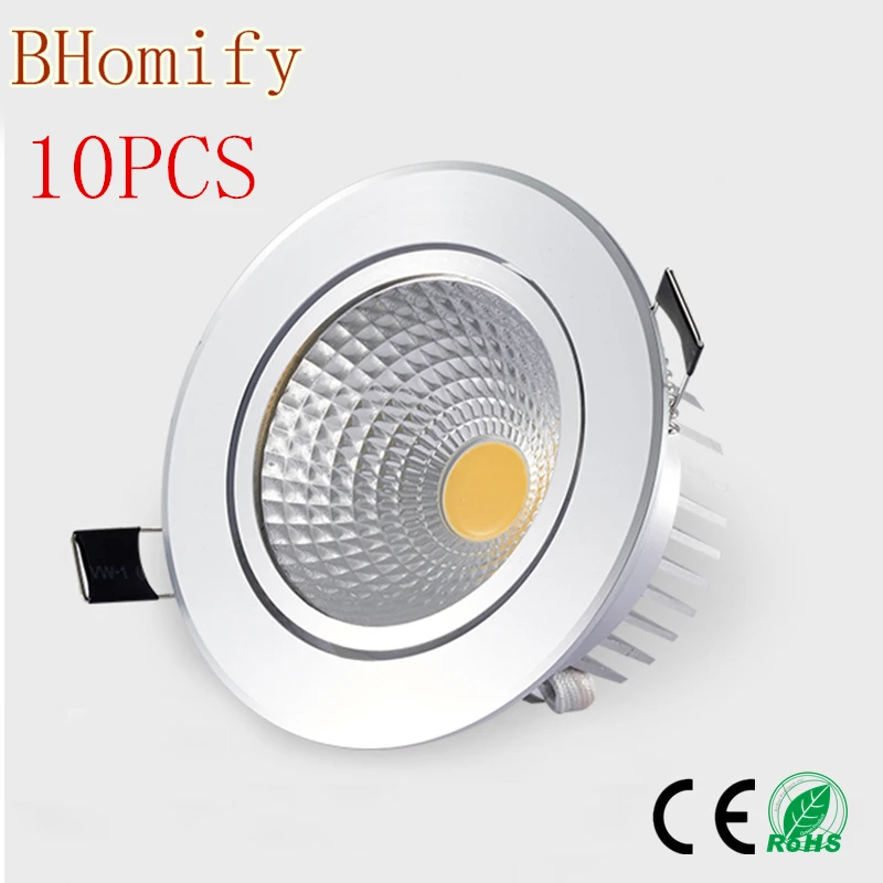 

10X Led downlight light COB Ceiling Spot Light Dimmable 3w 5w 7w 9w 12w 15w AC110V/220V ceiling recessed Lights Indoor Lighting