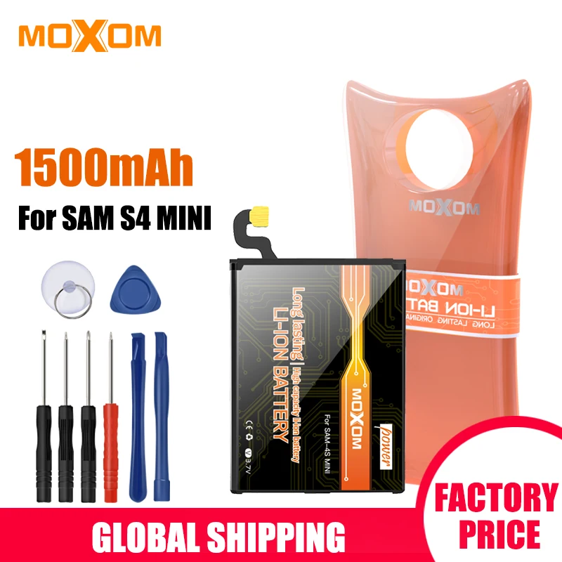 Аккумулятор MOXOM для Samsung Galaxy S4 MINI B500BE B500AE литий-полимерный аккумулятор 1500 мАч I9195