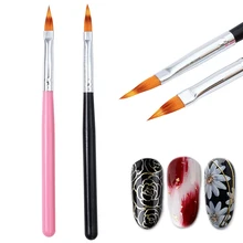 1 шт. кисть для ногтей УФ-Гель-лак для рисования ручка для рисования акриловая черная розовая ручка для маникюра аксессуары для маникюра JI882