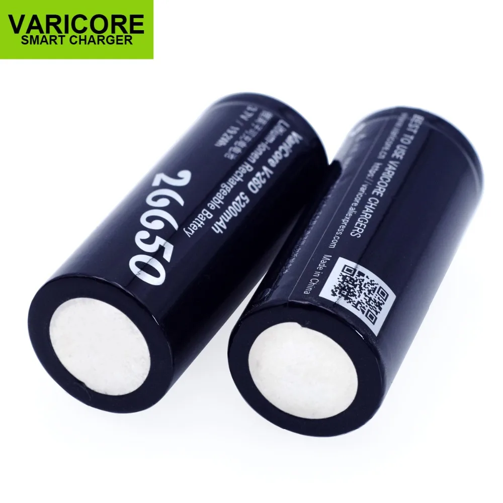 Литий ионный аккумулятор VariCore 26650 3 7 в мА 1 6 шт.|Перезаряжаемые батареи| |