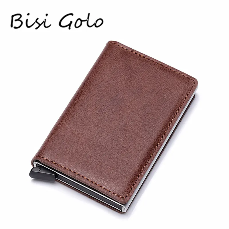 Vintage Men Women Genuine Leather Wallet RFID Bifold Purse ID Credit Card Holder