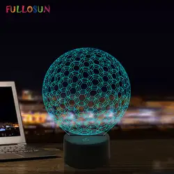 Новое светодиодное освещение 3D иллюзия визуальное освещение искусство абстрактная Атмосфера лампы для рядом декоративная настольная