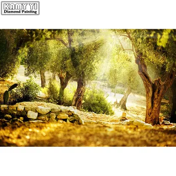 

5D DIY diamond painting diamond embroidery deep autumn park landscape cross stitch home decoration gift LK1