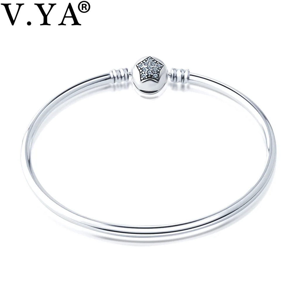 

V YA Crystal Stars Clasp Bangle Bracelet for Women Men DIY Jewelry Charms Beads fit for Bracelets Amazing Unique Bangles