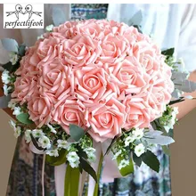 Erfectlifeoh из искусственного шелка Свадебные цветы Свадебные букеты портбукет с цветами ручной работы Свадебный букет аксессуары Fre