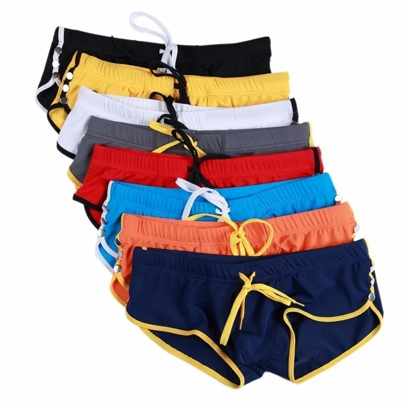 Sexy Swimwear Swimming Trunk Mens Swim Briefs Bulge Push Up Gay Men Swimsuit Bikini Bathing Suit Beach Sea Male Surf Bath Short