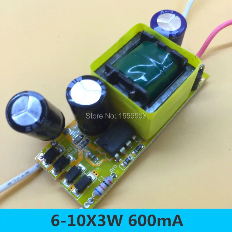 

30 PCS Isolated LED Constant Current Driver 20W 600MA 6-10X3W Power Supply Lighting Transformer for LED Bulb Growing Plant Lamp