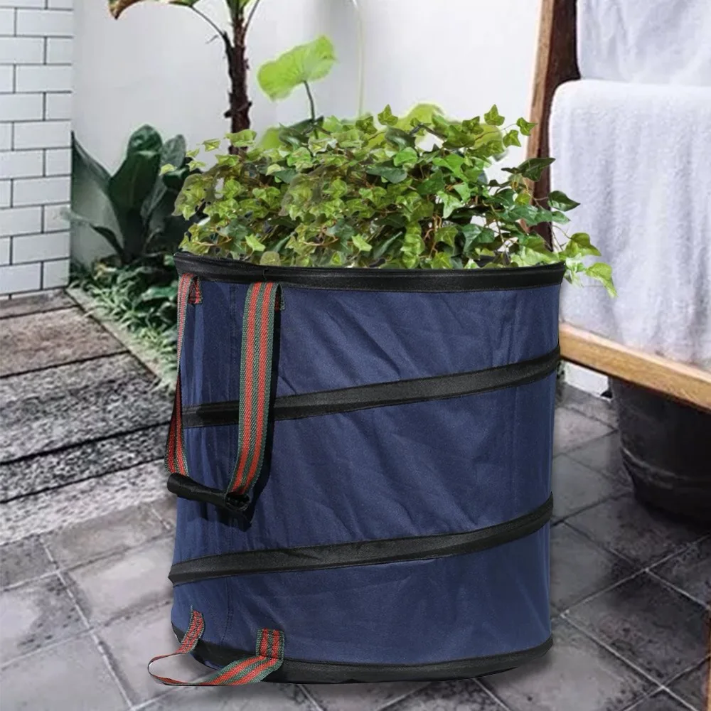 

Foldable Pop-Up Leaf Trash Can Garbage Storage Bag Collection Leaves Mowing Garss Plants Bags for Garden Lawn Cleaning
