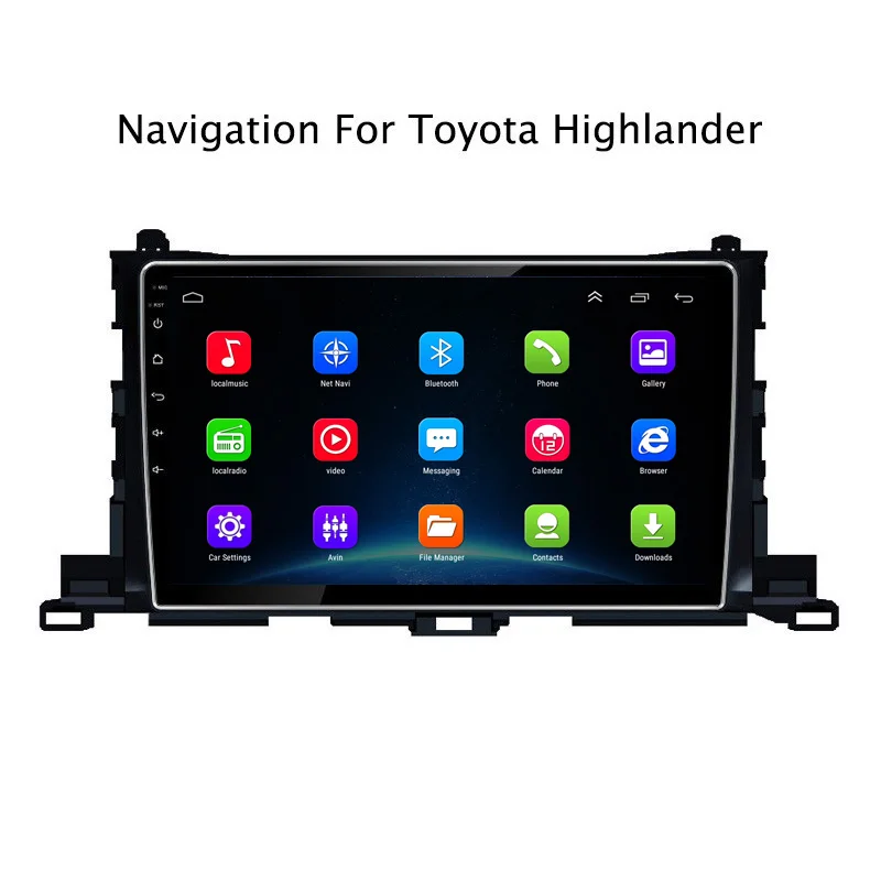 Best 10.1" 2G RAM 32G ROM Car DVD GPS Navigation For Toyota Highlander 2015-2018 with Radio Head Unit,support 4G LTE 1