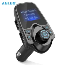 ANLUD Bluetooth Беспроводной автомобиля Mp3 плеер Handsfree Car Kit fm-передатчик A2DP 5 V 2.1A USB Зарядное устройство ЖК-дисплей Дисплей авто