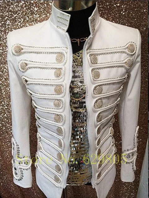 Плюс размер мужская куртка костюмированная одежда Простой дворцовый мужской певец белый топ бар ночной клуб DJ Пром Одежда праздничный костюм верхняя одежда