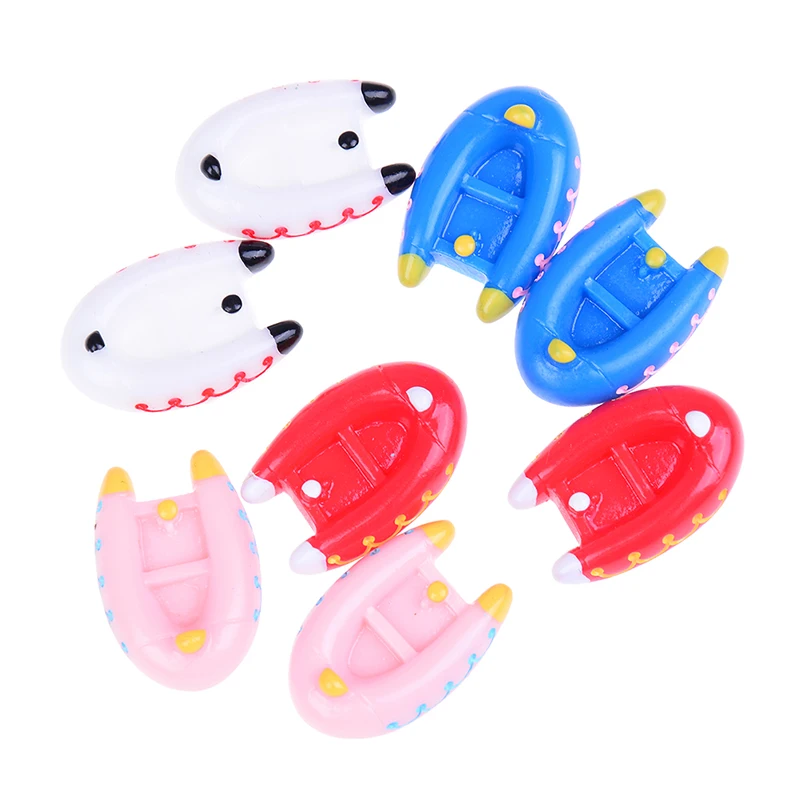 

2X Cute Mini Yacht Ship Fishing Boat Miniature Garden Home Craft DIY Accessories