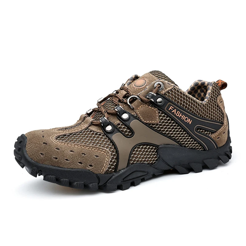 

Men Hiking Shoes Comfortable Sport Shoes Rubber Sole Outdoor Walking Shoes Male Fashion Breathable Climbing Wear resistant Shoes