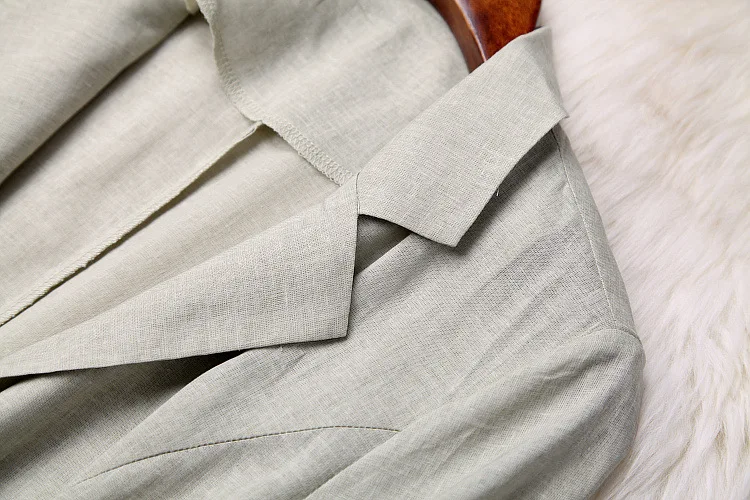 Dress Suit Women 2019 Spring Summer New None Button Long Blazer + Lace Patchwork Beading Printed V-Neck Tank Dress Two Piece Set