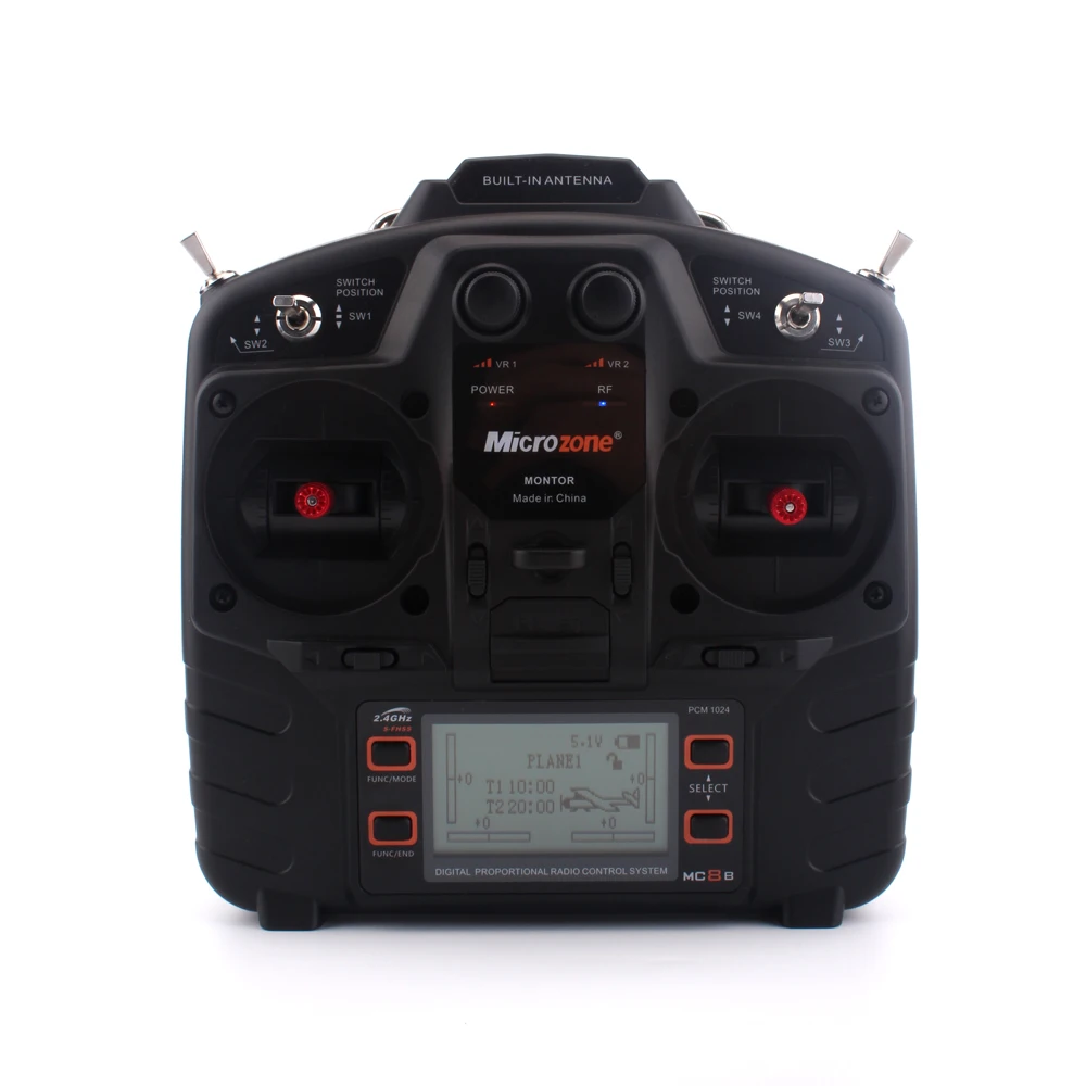 

Microzone RC Car MC8B 2.4G 8CH Transmitter MC8RE 9CH Receiver for RC Boat Plane Drone Aircraft Helicopter Multicopter