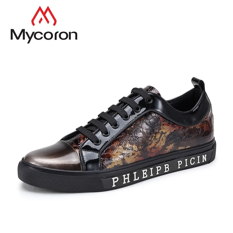 

MYCORON 2018 Luxury Fashion Men Spring Comfortable Casual Shoes Men Boots Lace-Up Breathable Tide Male Shoes Erkek Ayakkabi
