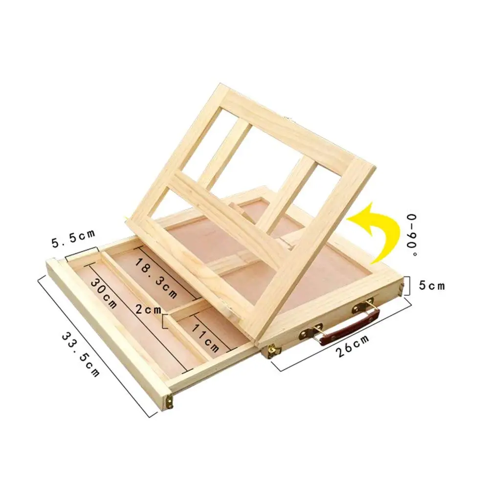 Gaetooely Desktop Wood Table Easels for Painting Artist Kids Drawer Box Portable Desktop Laptop Accessories Suitcase Paint Hardware Art Supplies Gaetooely Desktop Wood Table Easels for Painting Artist Kids Drawer Box Portable Desktop Laptop Accessories Suitcase Paint Hardware Art Supplies