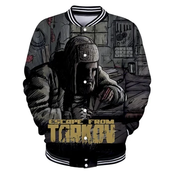 

2019 2019 3D Escape From Tarkov print Jacket Casual Baseball Jacket Women and men Clothes Hot Sale Jacket Print Plus Size 4XL