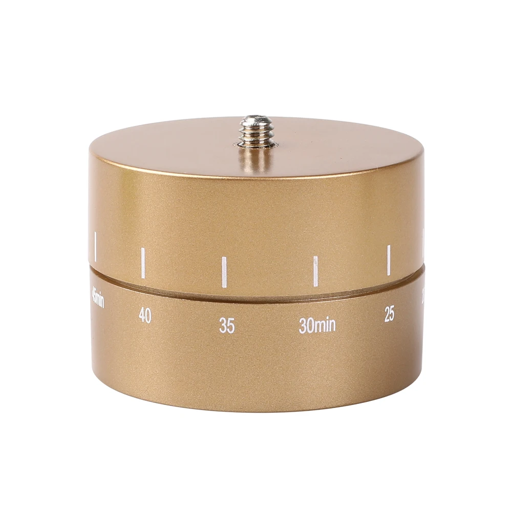 Kaliou 60min Time Lapse 360 Degree Rotating Automatic Timer Tripod Head Photography Delay Tilt Head for GoPro 7 6 5 4 3 2 Brown