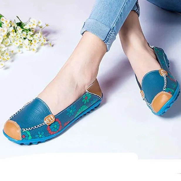 

New Fashion Women Shoes Leather Loafers Soft Leisure Flats Female Casual Shoes Female Designer Soft Flats Shoes zapatos mujer