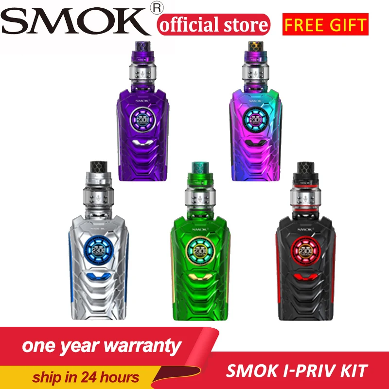 

SMOK I-PRIV 230W Voice Control artificial intelligence I Priv Box Mod 8ml TFV12 Prince Tank V12 Prince Q4 X6 T10 Coil Vaporizer