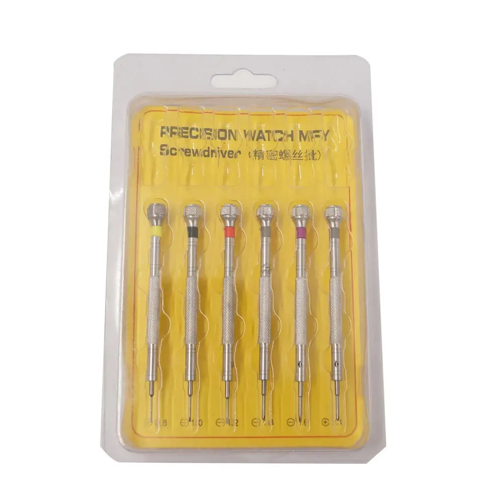 

Watch Jewelry Repair Tool Steel Micro Precision Screwdriver Set 6 PCS Watch Strap Link Pins Remover for Expensive Swiss Watch