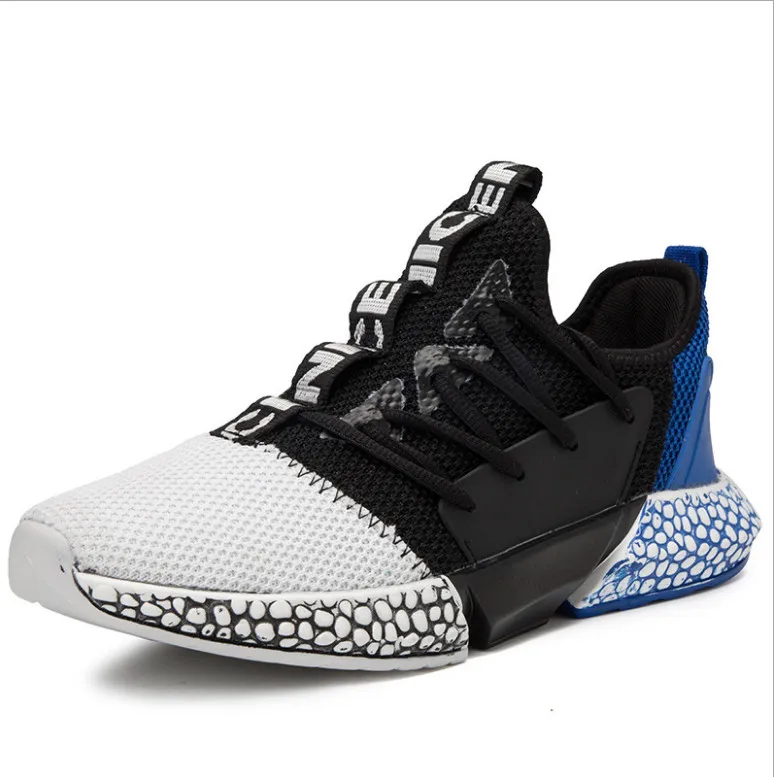 

Running men's flying woven sneakers New comfortable running men's shoes youth lacing shoes