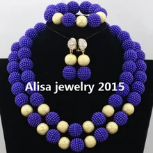 Очаровательные королевские синие Африканские свадебные бусы Ювелирный Набор ювелирные украшения для невест для оптовой продажи наборы подарок