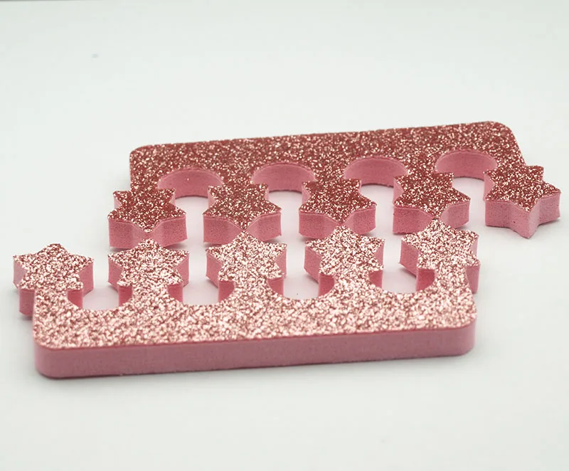 Новая звезда 1 пара розовые блестящие инструменты для маникюра Уход за ногтями и ногами Китай EVA материал инструменты для дизайна ногтей пальцевые разделители