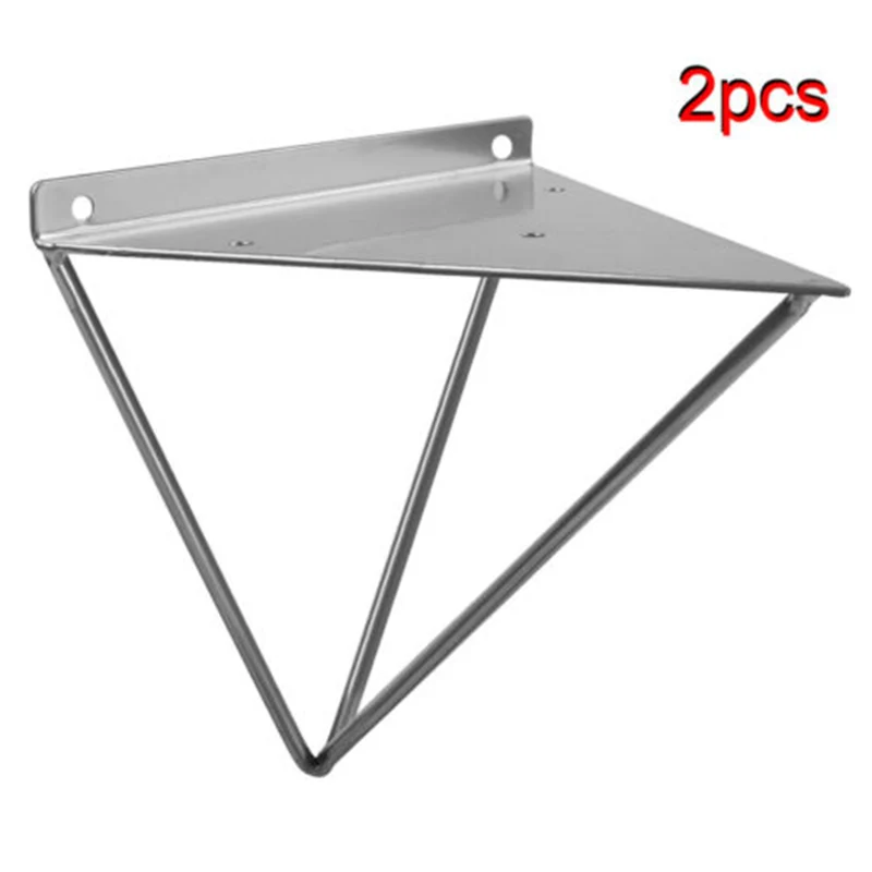 2Pcs Sliver/Black/White Wall Mount Shelf Triangular Bracket Metal Industrial Release Support Bench Table Shelf Bracket