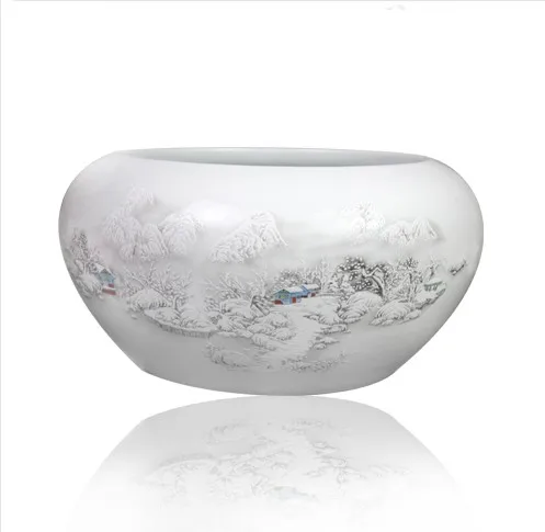 

Ceramic brush washer narcissus basin water flower pot small fish tank