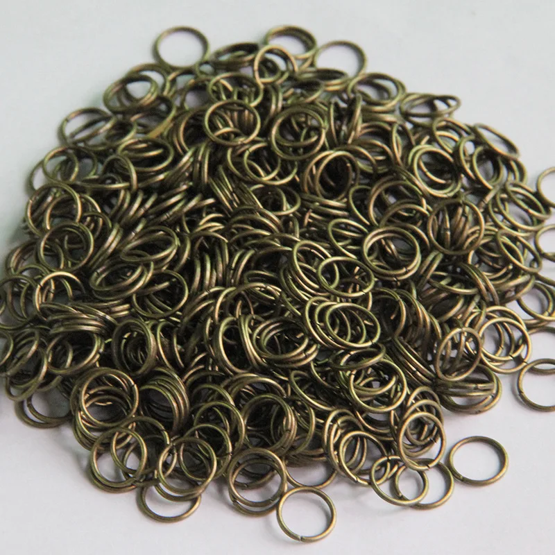 

Iron Single Link Loops 4/5/6/7/8/10/12/14/16mm Antique Bronze Open Jump Split Rings Connectors for DIY Jewelry Findings Making