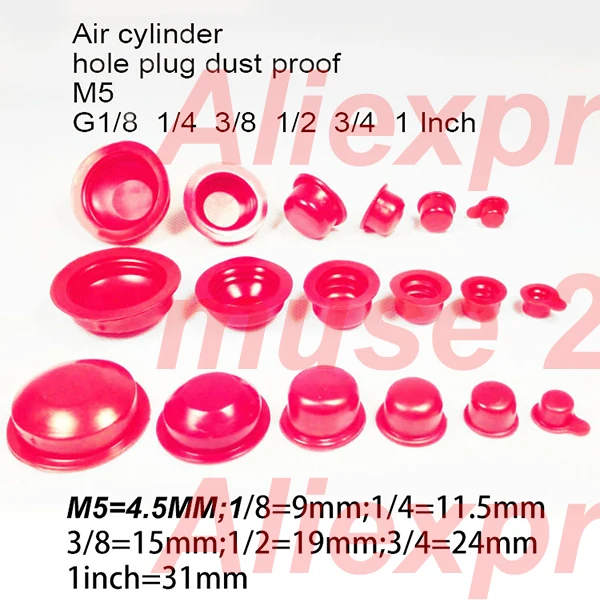1/8 1/4 12 3/8 1/2 3/4 1 inch M5 Air cylinder hole plug plastic cap inner thread nut pipe cover dust proof seal insert end |