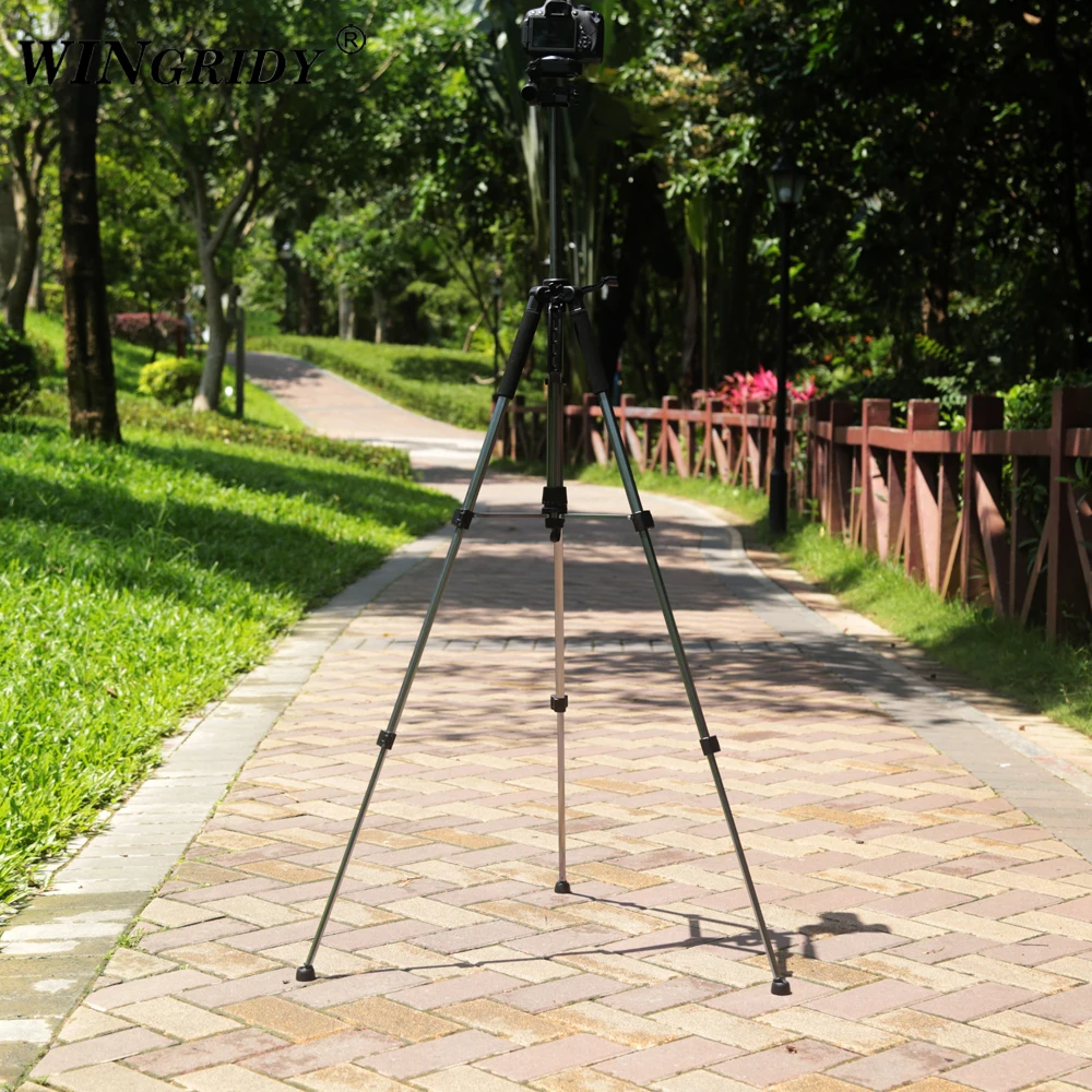 WINGRIDY BJ-1200 Профессиональный портативный легкий дорожный алюминиевый штатив для камеры с панорамной головкой для смартфона SLR DSLR цифровой камеры