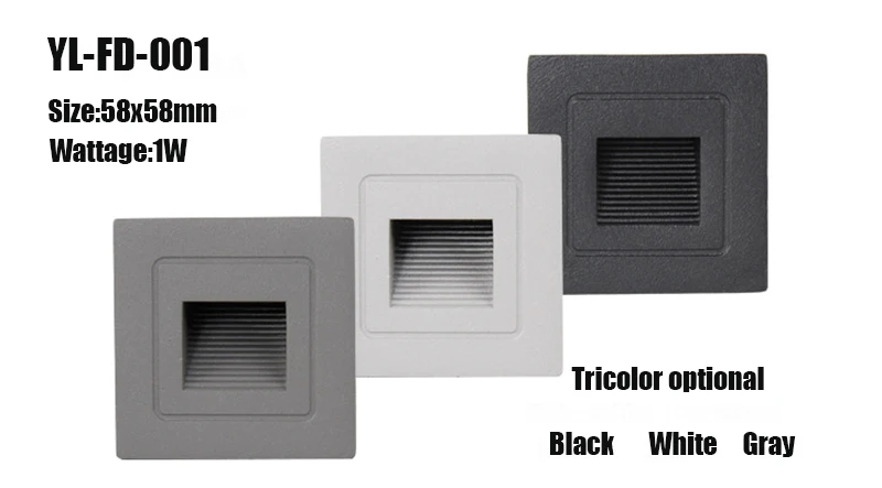 YLSTAR Free shipping LED Corner spotlight 1W 3W AC85-265V LED Stair Light Wall corner lamp for villa,hotel lobby Stairway Night
