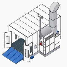 Автомобильная покрасочная будка для окрашивания автомобиля