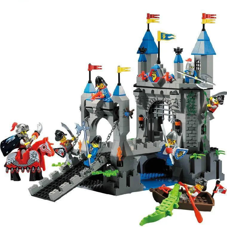 Enlighten Castle Series Medieval Knight Castle Drawbridge Model