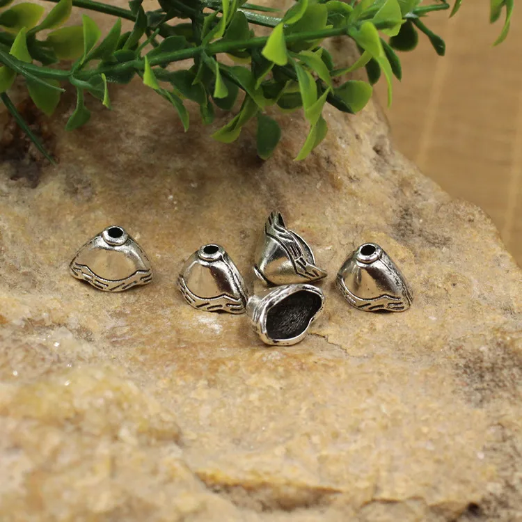 Alloy Earring Jackets Receptacle 12x8mm Beads Caps Tassel End Caps 30pcs/lot DIY Jewelry Making Findings
