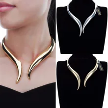 unk Gothic Choker Necklace Statement Bib Gold Silver Fashion Jewelry New