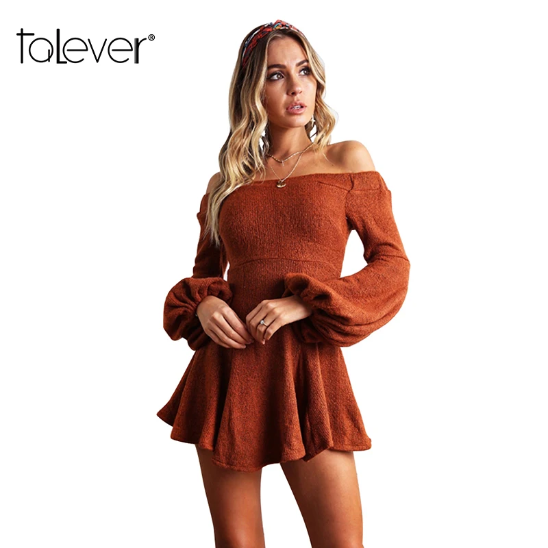 Buy Sexy Backless Empire Mini Dress Women Lantern Long