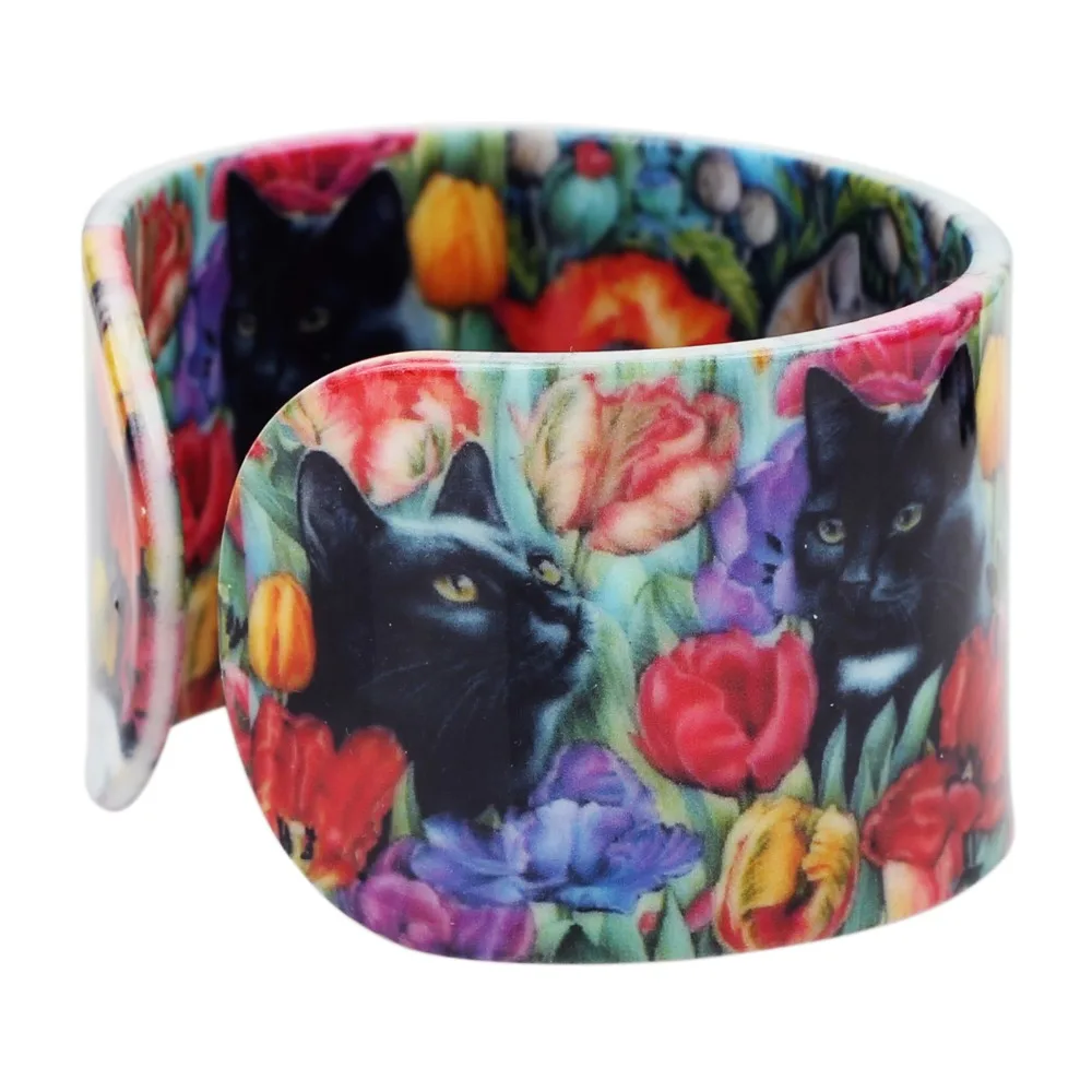 【Hengli jewelry story】Bonsny Plastic Elegant Kitten Bangles Bracelets Fashion Craft Jewelry For Women Girl Accessories Wholesale. 
