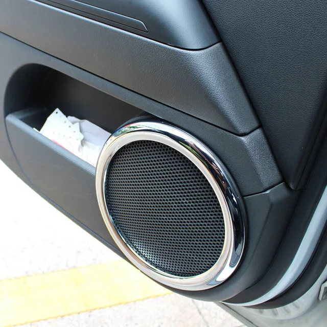 ABS хром для Jeep Compass 2011 2012 2013 дверной внутренний динамик аудио Рог кольцо рамка Крышка отделка автомобиля аксессуары для укладки